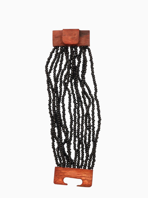 Браслет плетёный, 20×5 см, чёрный