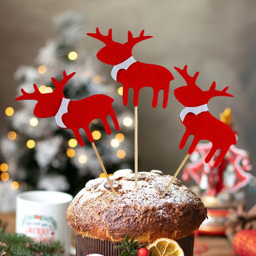 Цена за 2 шт. Шпажки для канапе новогодние Олень, набор 3 шт.