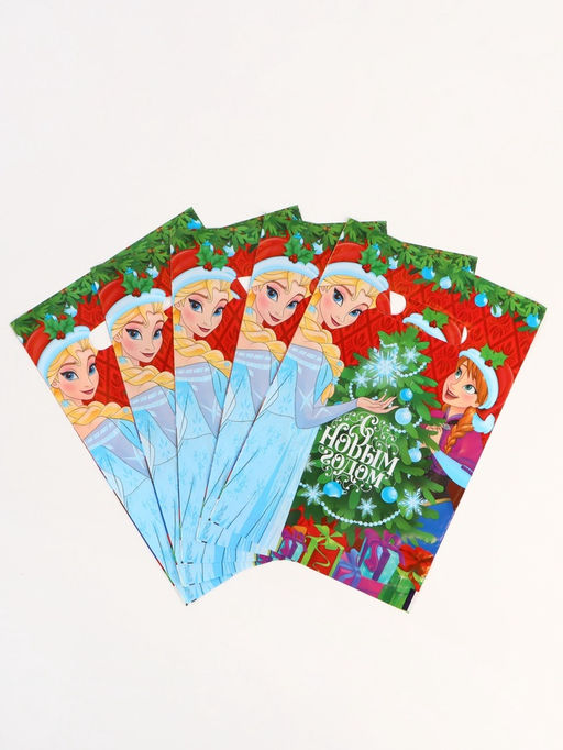 Цена за 2 шт. Набор пакетов полиэтиленовых 15 шт, «Новый год», 20 х 30 см