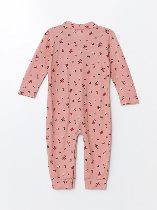 Bisiklet Yaka Uzun Kollu ?i?ekli K?z Bebek Tulum - Waikiki фото 2