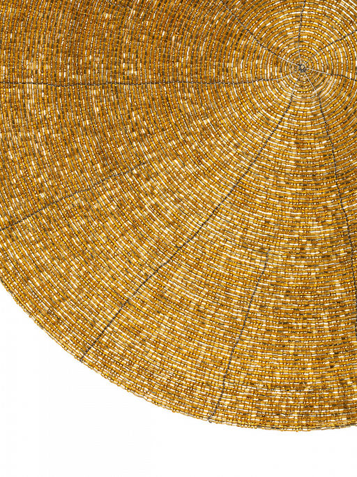 Салфетка сервировочная D35 золотой бисер