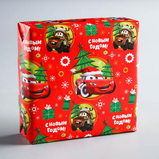 Цена за 10 шт. Упаковочная бумага Машинки 70 ? 100 см