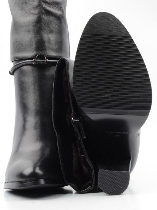 02-K6-A1 BLACK Сапоги зимние женские (натуральная кожа, натуральный мех (еврозима)) - Фабричный китай фото 14