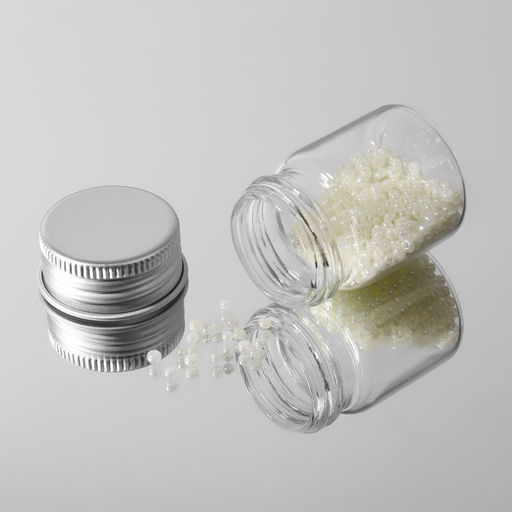 Баночки для хранения бисера, 14 мл, d=3×4 см, 3 шт., стеклянных