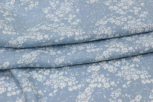 Штапель Хрупкая нежность цв.серо-голубая дымка, ш.1.45м, вискоза-100%, 120гр/м.кв - Купава фото 11