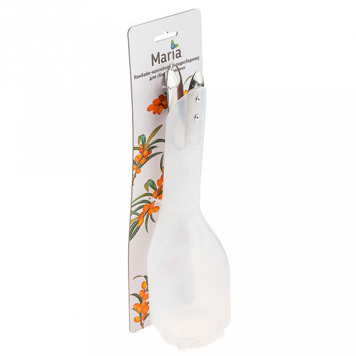 Марья (Maria) Комбайн (контейнер) плодосборник для облепихи, 32х8х8см, пластик/нерж., цвет белый, на картоне (Китай) - Домашняя мода фото 4