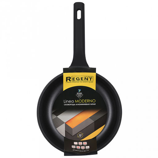 Сковорода с антипригарным покрытием Moderno д24см, h8см, s1,8мм, дно s5мм, литой алюминий, бакелитовая ручка с покрытием soft-touch, Regent (Китай) Подходит для всех видов плит, включая индукционную. - Домашняя мода фото 6