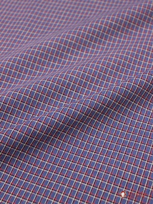 Пестрядь Средняя двухцветная клетка на джинсово-синем, ш.1.45м, хлопок-95%, п/э-5%, 130гр/м.кв