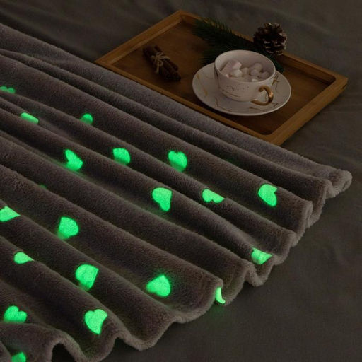 Плед светящийся в темноте Этель Love 150*200 см,100% п/э, корал-флис, 220 гр/м2  фото 3