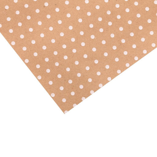Бумага упаковочная крафт в рулоне «Горошек», 0,7 х 8 м