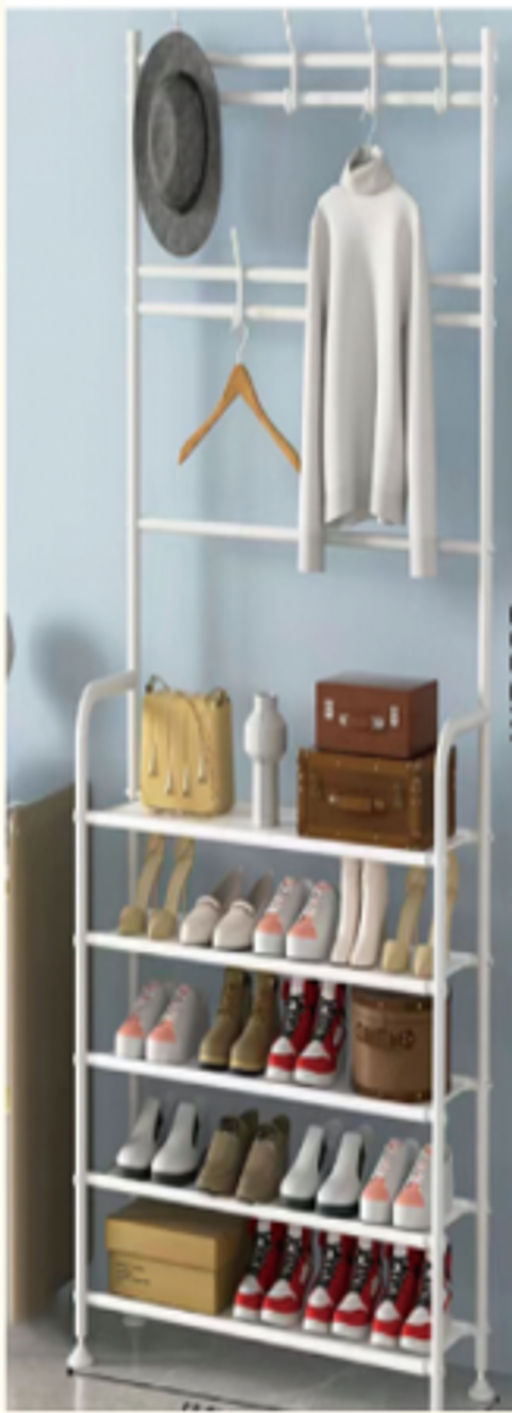 Вешалка Стеллаж 80*26*170 см 5 полок / 5х80white /уп 18/1,55 кг