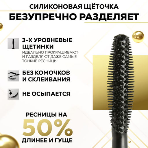 MILLION PAULINE Тушь для ресниц черная, водостойкая, XXL объем Zoom Waterfast Lash Mascara - MISS LARA фото 4