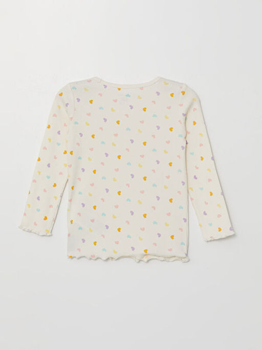 Bisiklet Yaka Bask?l? K?z Bebek Pijama ?st - Waikiki фото 2