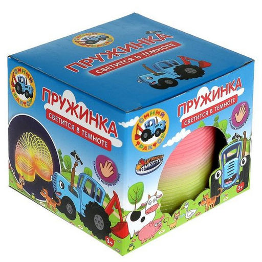 Игра пружинка «Синий трактор», светится в темноте
