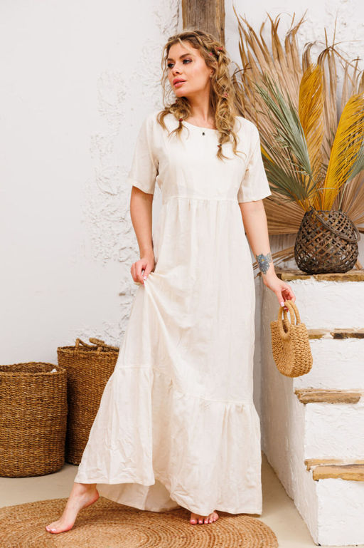 Платье AMORI 9735-Р молоко