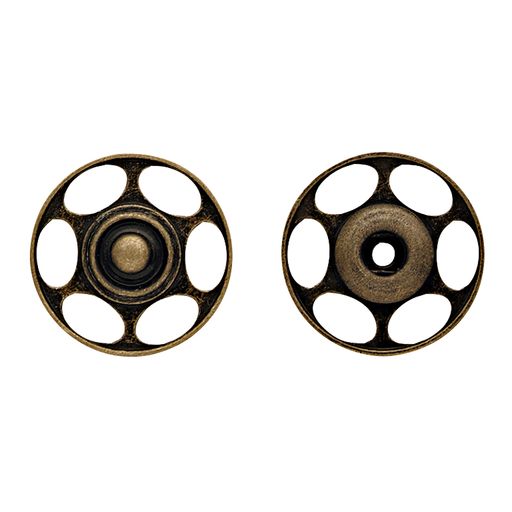 Кнопка пришивная PRYM 341850 для вязаных изделий латунь d 25 мм 2 шт. под состаренную латунь