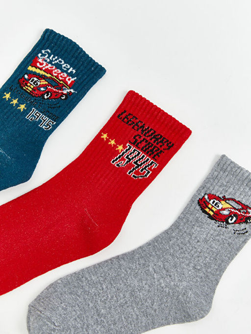 Desenli Erkek ?ocuk Soket ?orap 3l?