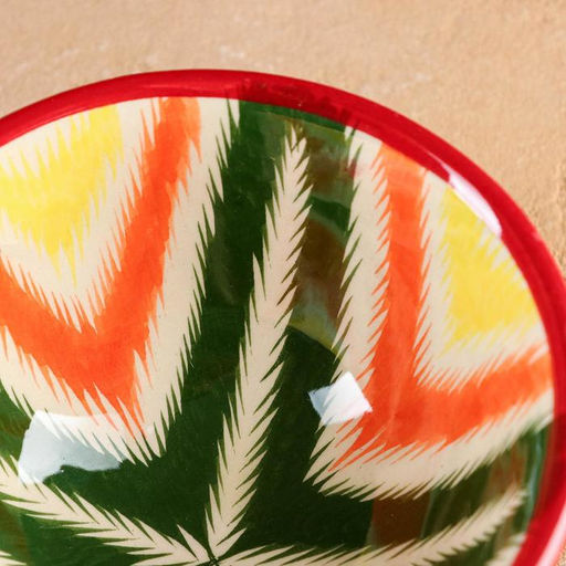 Пиала Риштанская Керамика Атлас, 11,5 см, большая, разноцветный - Шафран фото 5