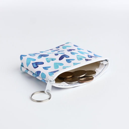 Кошелёк детский Сердечки, монетница, на молнии, МИКС