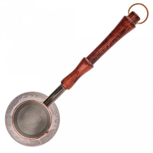 Турка медная 400мл "Степь", д9см, h10,9см, s0,8мм, деревянная ручка, "Символ 2026 года" (Россия)