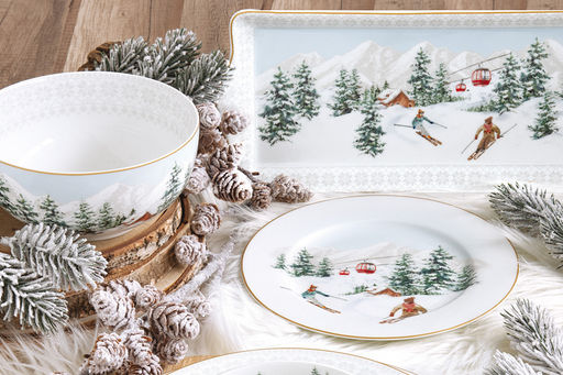 Кружка, 350 мл, фарфор P, белая, Лыжники в горах, Chalet, 62641 - Easy life фото 5