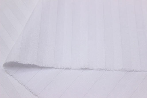 Сатин-страйп цв.Белый (оптически отбеленный) (1см*1см), ш.2.2м, хлопок-100%, 120гр/м.кв - Купава фото 4