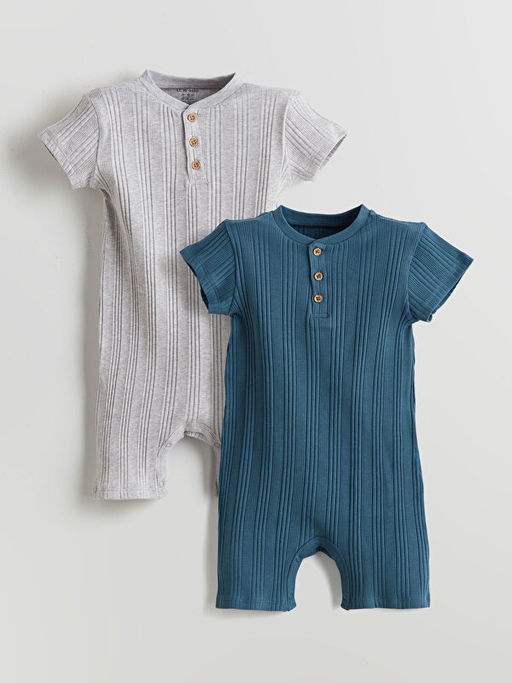 Bisiklet Yaka Erkek Bebek Ka?korse Tulum 2li