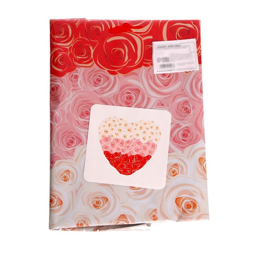 Цена за 3 шт. Шар воздушный фольгированный 18" «Сердце в розах»