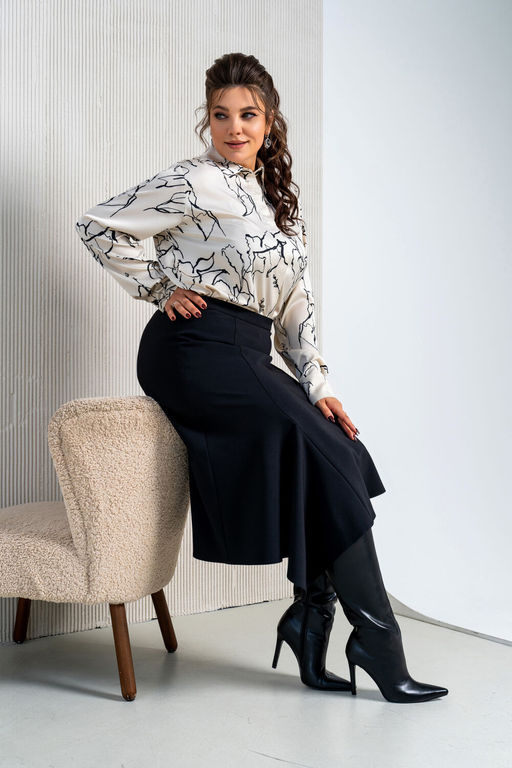 Костюм Aira Style 24-15 Бежево-черный  фото 6