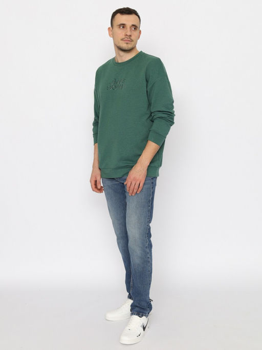 CRB wear/CWMM 60321-18 Джемпер мужской,зеленый меланж/Ex.Cherubino  фото 2