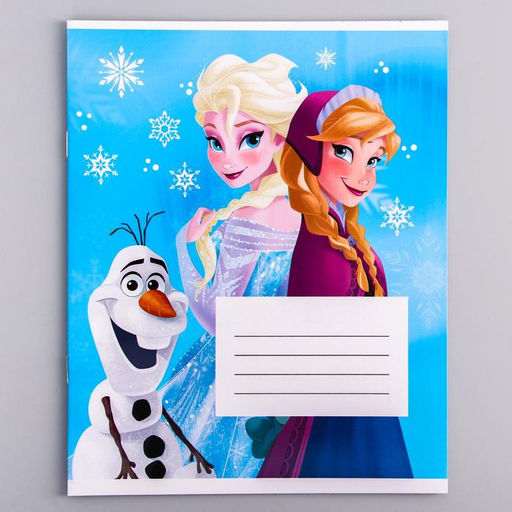 Цена за 20 шт. Тетрадь в клетку 12 листов, 4 вида МИКС, обложка мелованная бумага, «Холодное сердце»