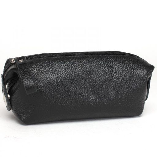 Косметичка Croco-К-721 натуральная кожа (1 отдел), черный флотер (40) 236241