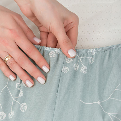 Простыня на резинке 180х200х25, поплин, Иммортели - Традиция фото 5