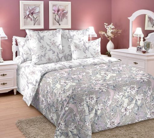 Постельное белье - Перкаль Баллада о любви 2-спальный с Евро простыней (молния) - Luteks фото 2