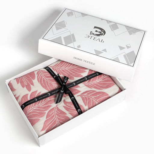 Покрывало хлопковое Этель Листопад 150х2405 см, цвет розовый, 100%хлопок, 300гр/м2  фото 6