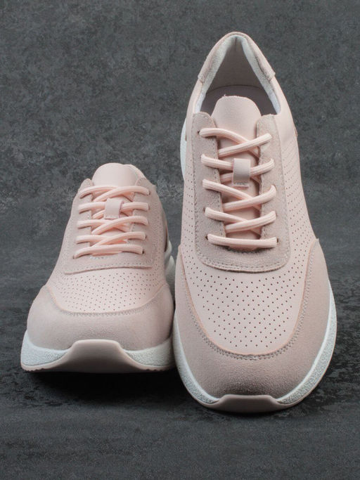 03-YH316-2 PINK Кроссовки женские (натуральная кожа)
