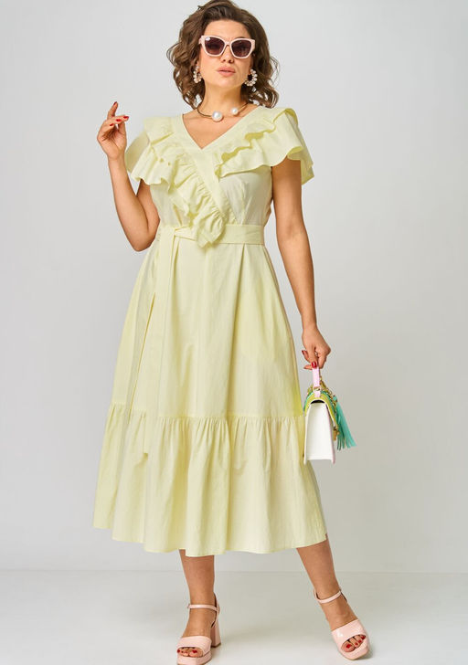 Платье EVA GRANT 7225М лимонный