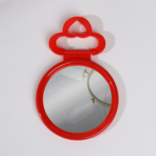 Цена за 10 шт. Зеркало настольное, круглое, настенное, 11.5×17.8 см, (d=9.5 см), МИКС