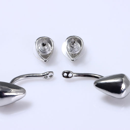 Серьги металл Стиль неоны мини, цвет серебро - Qf фото 2