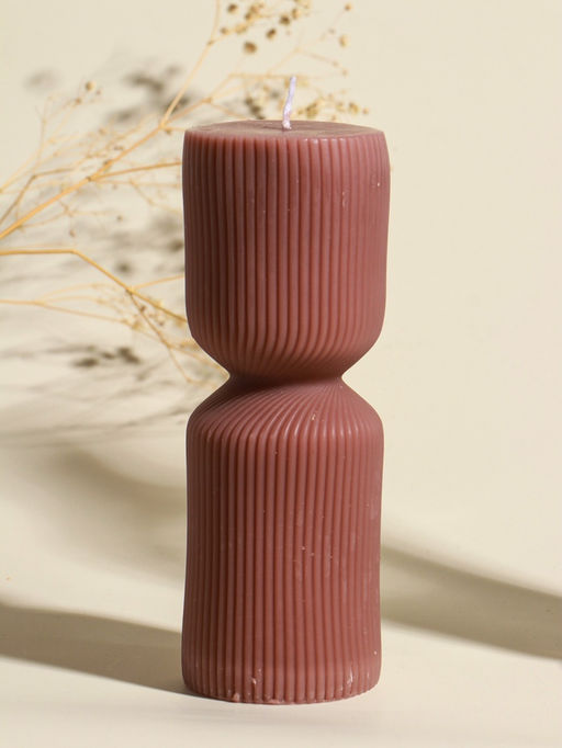 Свеча интерьерная "Греция" капучино 6х6х18 см