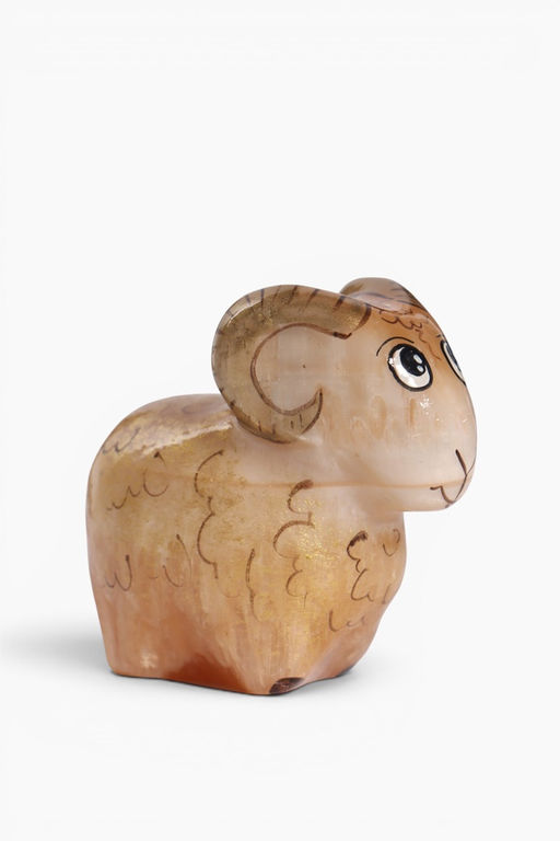Фигурка «Барашек золотой», 5.5×6.5 см, селенит