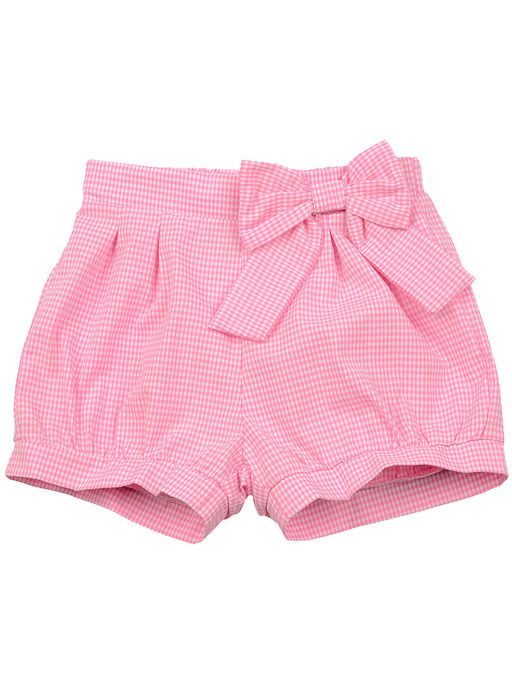 Шорты для девочки в клетку UD 6466 розовый - Mini maxi фото 3