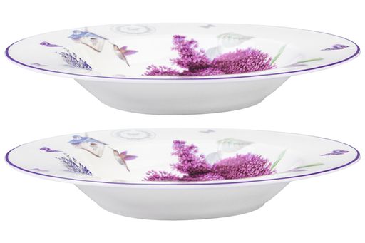 Набор тарелок 2 пр. 300 мл 21,5*21,5*3 см Лаванда глубокие NEW BONE CHINA - Elan gallery фото 3