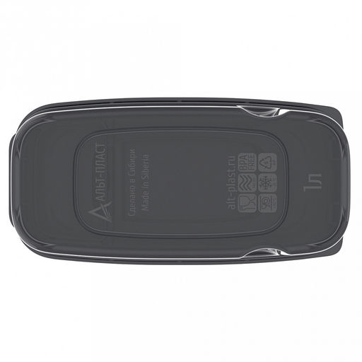 Контейнер для сыпучих продуктов 1л, 17х8,5х10,5см, полипропилен, дымчатый (Россия)