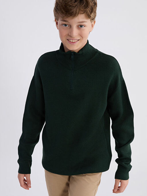 Dik Yaka Erkek ?ocuk Triko Kazak