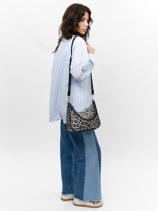 LACCOMA сумка Амира-леопард черный эко кожа хлопок фото 2