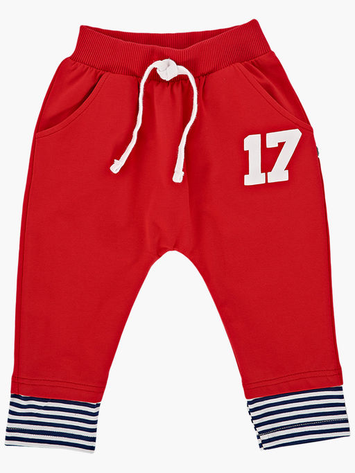 Бриджи трикотажные с принтом UD 0312 красный - Mini maxi фото 4