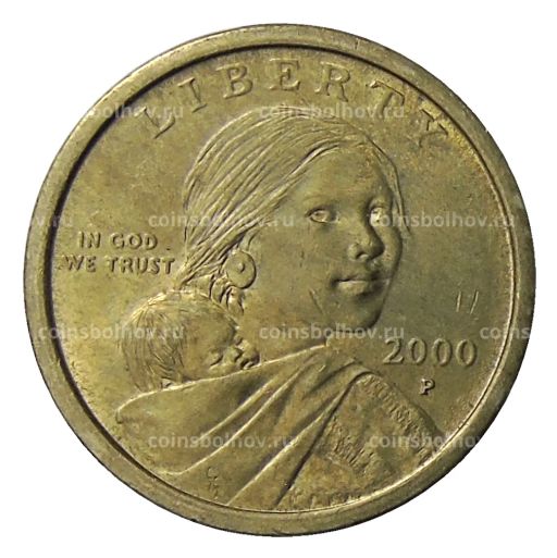 1 доллар 2000 года P США Сакагавея  Парящий Орел