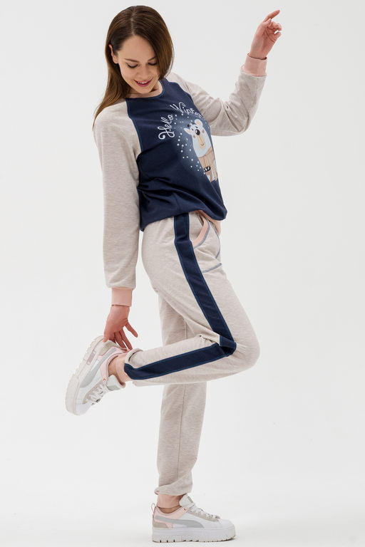 Костюм женский из футера Гамми индиго - Амадэль фото 16