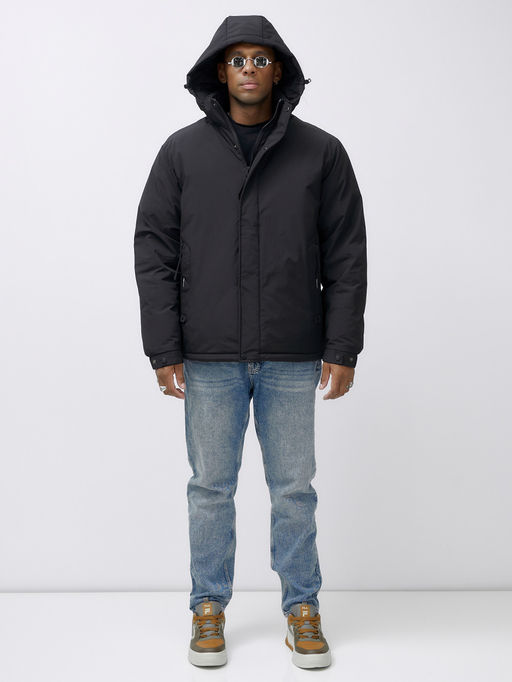 Куртка спортивная мужская зимняя большого размера черного цвета 633Ch - Mtforce фото 6